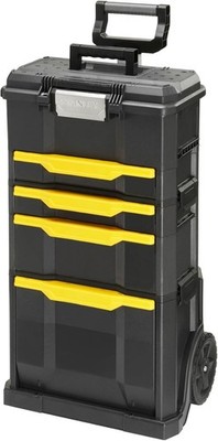 Stanley 3-in-1 Modular Rolling Workshop Tool Cabinet, 1-79-206 Black