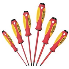 Knipex 9K 98 98 33 Us Insulated Screwdriver Set, Slotted/Phillips, 6 Pcs