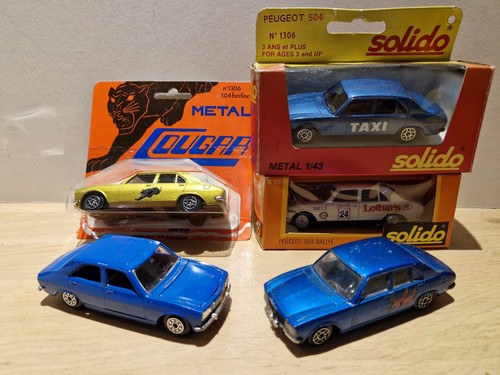 1/43 PEUGEOT 504 LOT SOLIDO/DINKY/COUGAR/NOREV - Bild 1 von 7