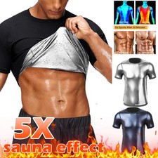 Fajas Reductoras Abdomen Para Hombres Sudar Perder Peso Sauna Vest Shirt Shaper