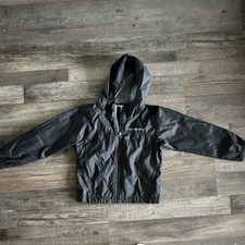 Columbia Kids Black Hooded Full Zip Nylon Waterproof Jacket XXS 4/5