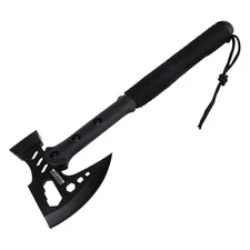 Defender-Xtreme 15"" All Black Tactical Axe Throwing Flat Head Stainless Steel