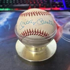 Mickey Mantle Autographed Baseball Official Ball American League Rawlings