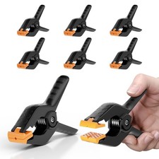 6 Pack Heavy Duty Muslin Spring Clamps, 4.5" Backdrop Clips for Photography