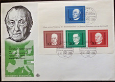 BRD FDC Ersttagsbrief Block 4 Konrad Adenauer (34)