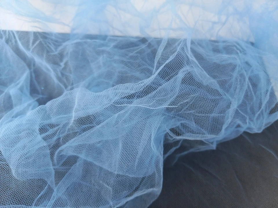 Blue Tulle Fabric Soft Netting Mesh Flowy Remnant Romantic Periwinkle 34x44in. - Image 2 of 4