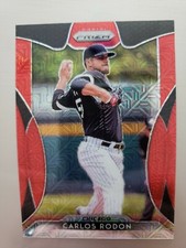 2019 PRIZM CARLOS RONDON RED MOGO REFRACTOR #'D 166/299. NICE CARD. 