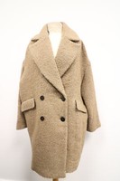 Mango Damen Wintermantel Wollmantel Mantel Zweireihig Beige Coat Gr.M Neu