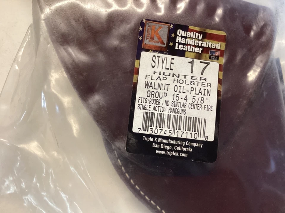 Triple K  Style 17 Flap holster Ruger Blackhawk or similar 4 5/8 inch RH. NEW - Image 2 of 4