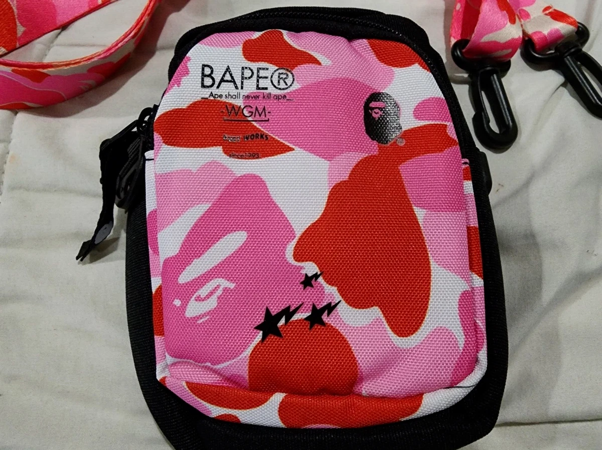 A Bathing Ape Shoulder Bag BAPESTA SUPREME BAPE Pink Camouflage