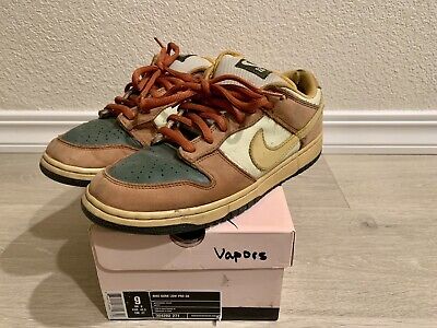 Nike Dunk Low SB Vapor Mineral Yellow Size 9 (304292 271 Nike Dunk Low SB Vapor Mineral Yellow Size 9 (304292 271