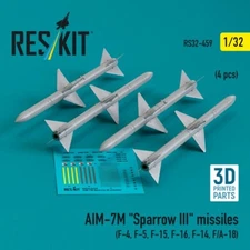 Reskit RS32-0459 AIM-7M ``Sparrow III`` missiles (4 pcs )  1/32