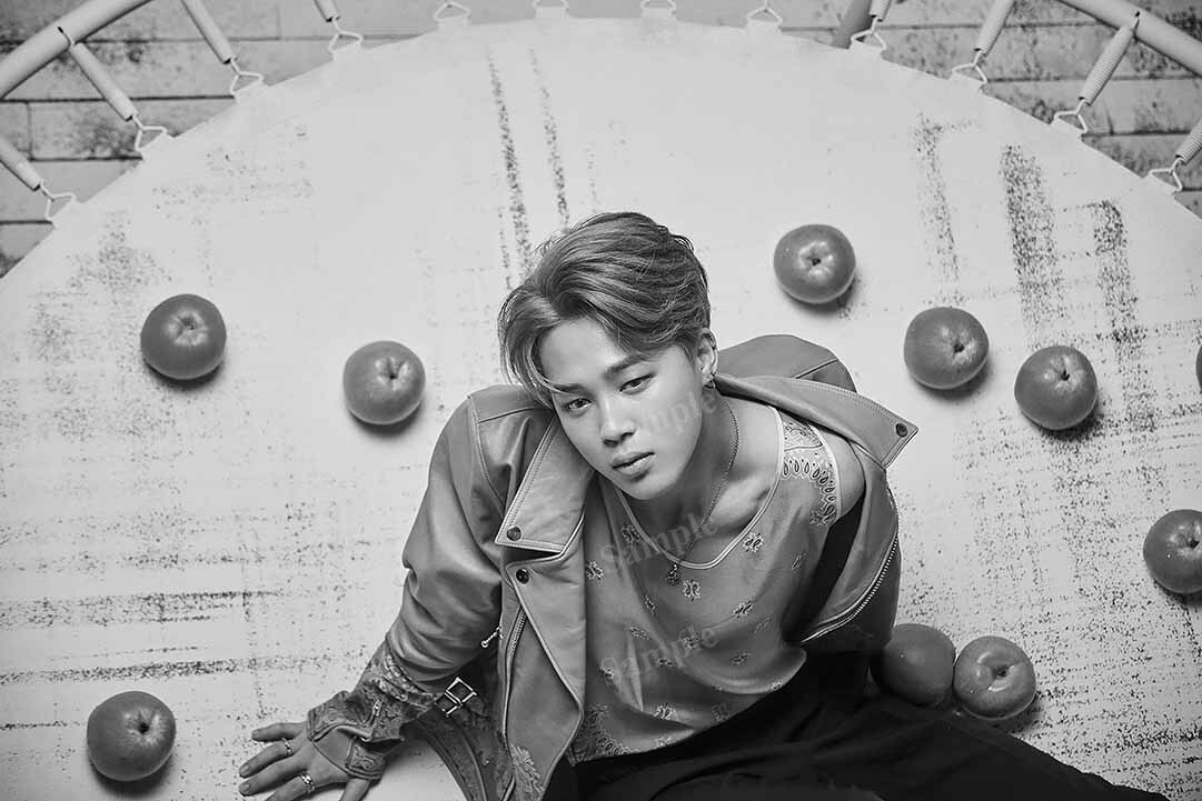 Celebrity Photos Poster BTS Jimin Park Ji-min Hot pose with apples