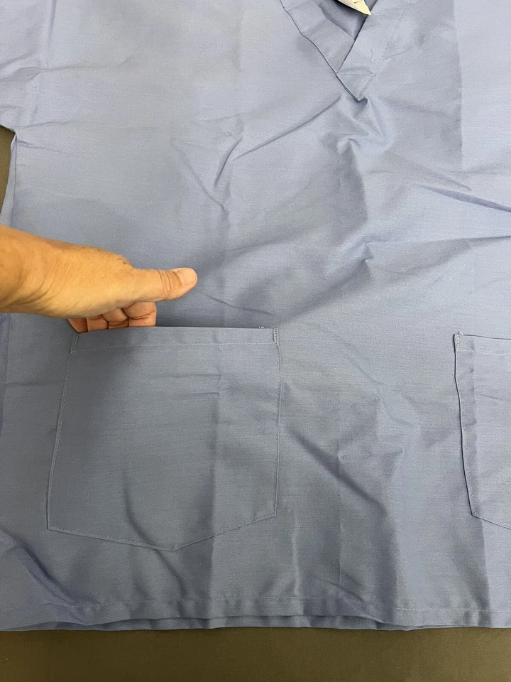 Medical Collection EWC Steel Blue Unisex Scrub Shirt Size Large - Image 3 of 4