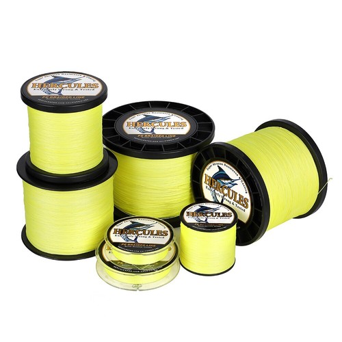Fishing Line 12Strands Fluorescent Yellow Level Braided Lines Abrasion Resistant - Picture 7 of 15