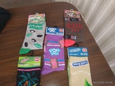 wow 5 x CRAZY Socks unisex Dress Size 6-12 Assorted Novelty