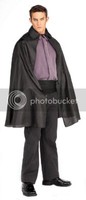 Erwachsene Vampir / Dracula Schwarz Mantel Umhang KostüM Outfit