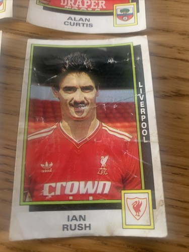 panini football 86 1986 sticker unused bundle x 10 Man City Foil FA Cup Ian Rush - Picture 5 of 6