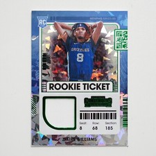 2021-22 Panini Contenders Rookie Ticket Swatches Green Ice Ziaire williams