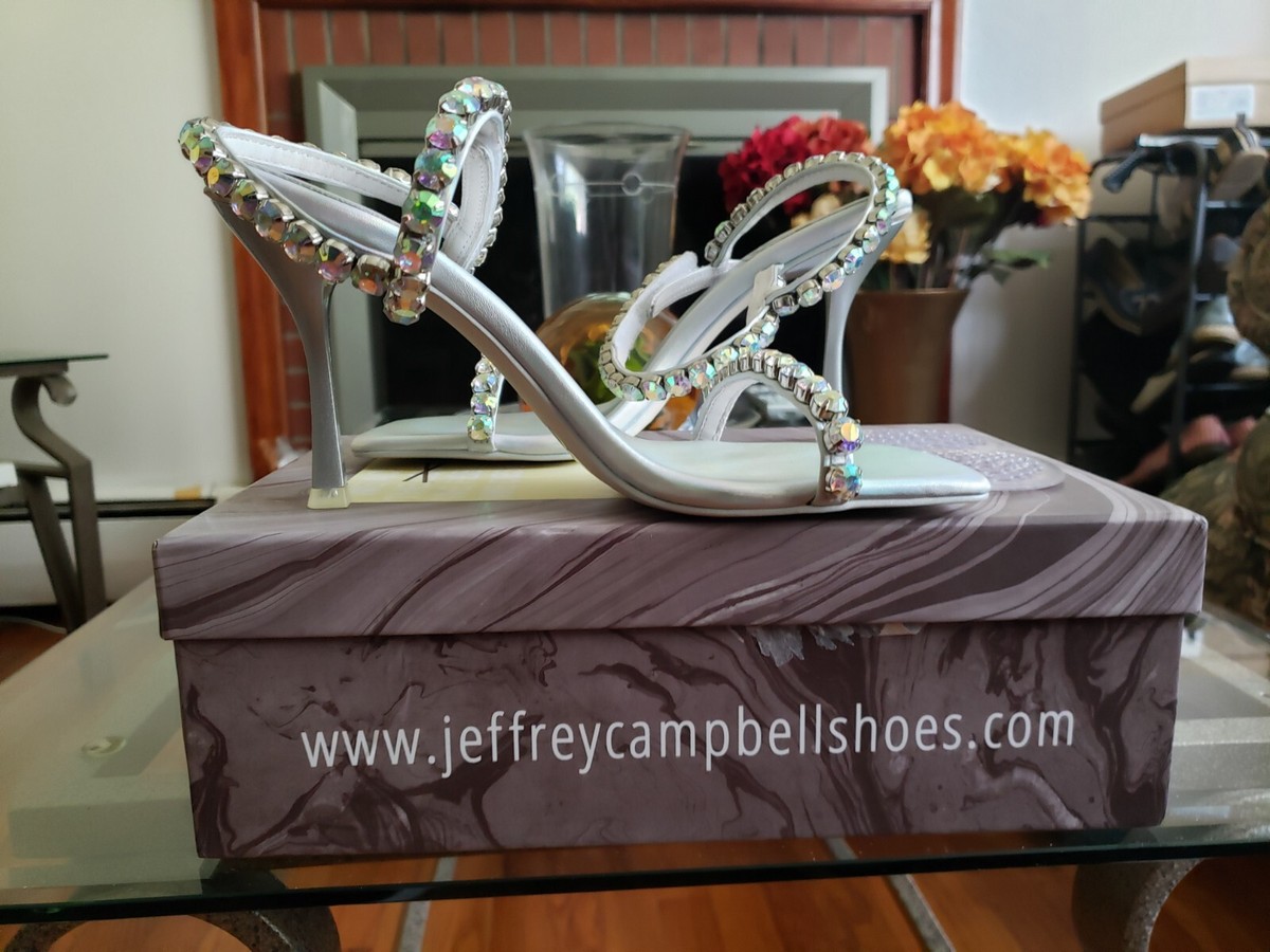 Jeffrey Campbell Anthropologie Saints Silver Gemstone Crystal