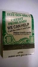 Vintage " CREDIT PROBLEMS! WE CAN HELP" Matchbook Made in USA