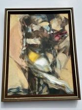 FINEST DALVA DUARTE PAINTING VINTAGE 1981 ABSTRACT  CUBISM MODERNIST FAMOUS ART