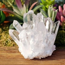 300G+ Rare Large Clear White Quartz Crystal Healing Cluster Mineral Rocks Decor