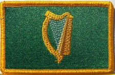 IRISH Flag Embroidered Iron-On Patch Military Ireland National Tactical Emblem