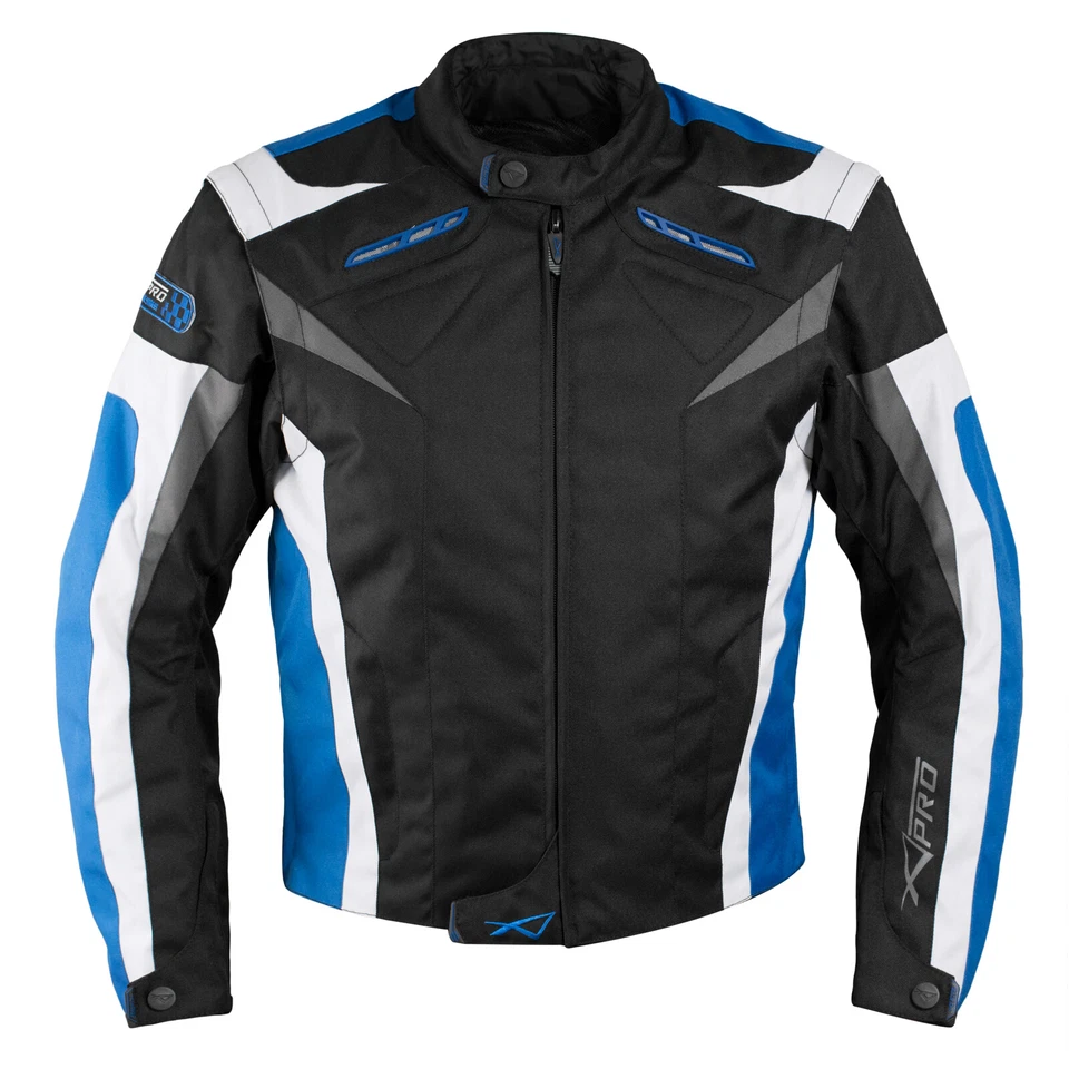 Motorradjacke CE Protektoren Sport Textil Motorrad Herausnehmbares Blau - Bild 2 von 4