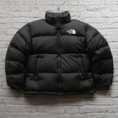 black puffy north face jacket