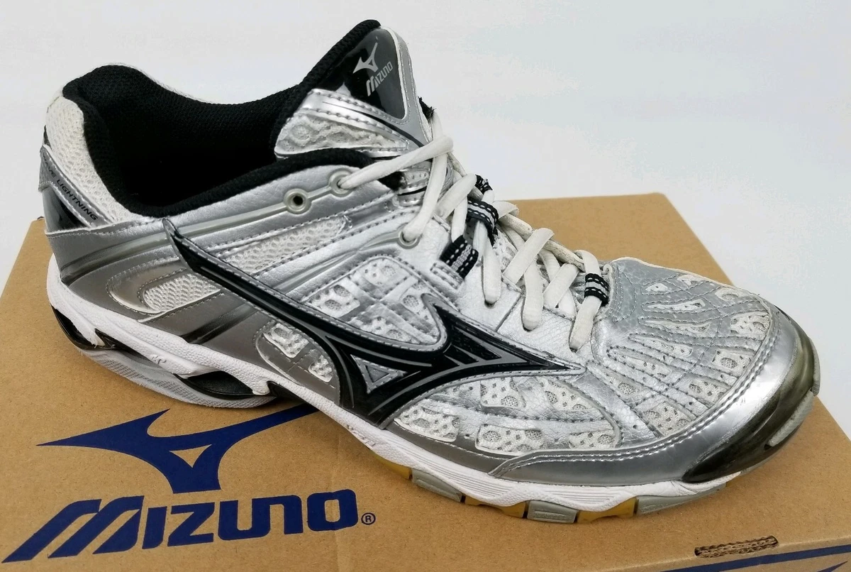 Mizuno Wave Lightning 5 Womens Volleyball Shoes Silver Sneakers