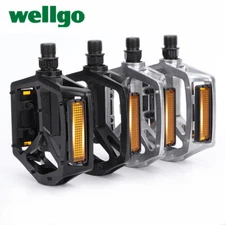 Wellgo B249 Ultralight Pedals MTB BMX Road Bike DU Bearing Flat Aluminum Pedals
