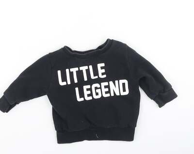 NEXT Baby Black Cotton Blend Jumper Size 3-6 Months Little