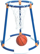 Pool Basketball Hoop Floating or Poolside Game with Real Feel Net & Float Foam f