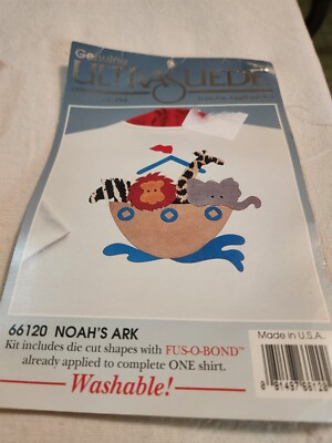 UltraSuede Iron-On Applique Kit 66120 NOAH S ARK Fus-O-Bond Washable New In Pkg