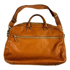 Mark Graham Womens Brown Leather Messenger Shoulder Strap Handbag Shoulder Bag