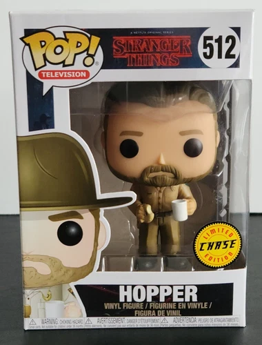Funko Pop! Stranger Things Hopper (w/donut) Chase Limited Edition #512