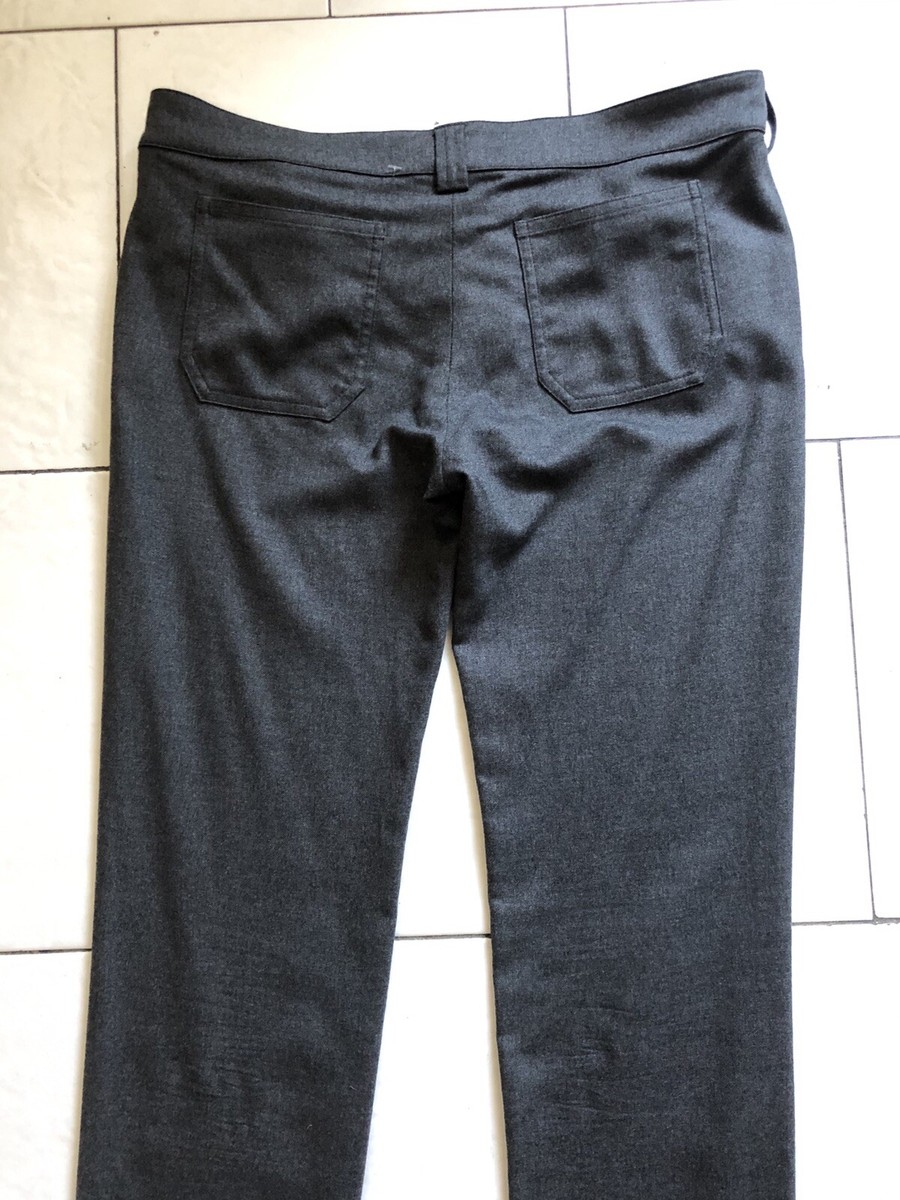 Vintage Balenciaga Skinny Dress Pants FR 38 Dark Gray Office Suit 