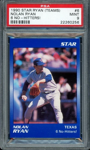 1990 Star (Teams) Baseball #6 Nolan Ryan 6 No-hitters! PSA 9