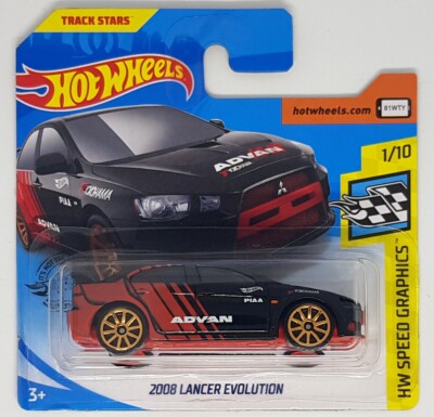Hot Wheels - 2008 Lancer Evolution HW Speed Graphics 1/10 Short Black