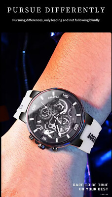 PLAYBOY Luxury Original Watch for Men Silicone Strap Fashion