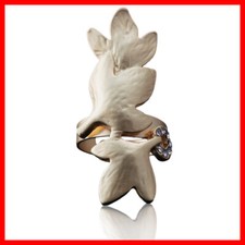 FASHION RING GOLD CRYSTAL RHINESTONE LEAF KNUCKLE ADJUSTABLE