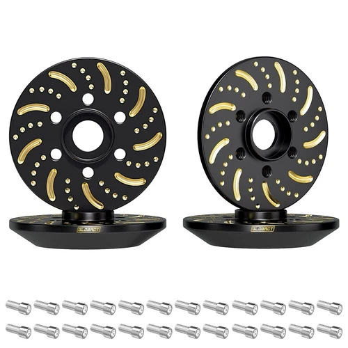 GLOBACT Brass Extended Wheel Weights Hubs for 1/10 Trx4 Trx6 SCX10 Redcat GEN7