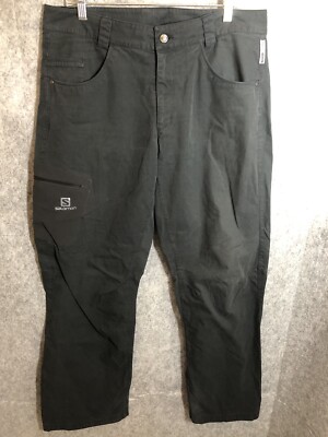 Salomon Pants Mens Black 38 Black Advanced Ski Activewear Rugged Flex Snowboard