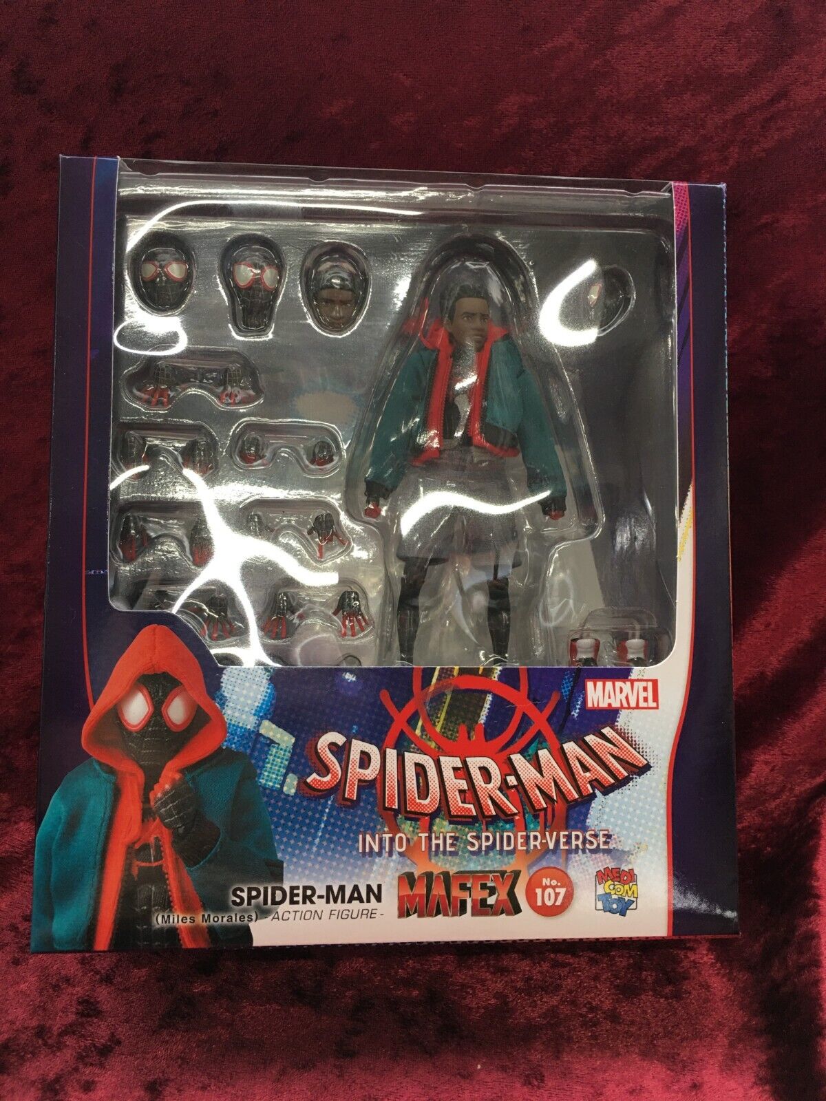 MEDICOM Mafex Miles Morales Spider-Man Into The Spider-Verse New #107 -  USSELLER