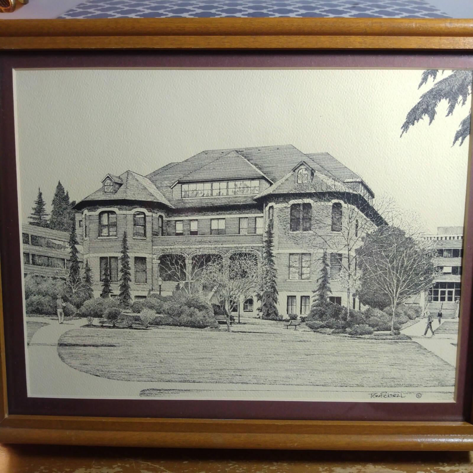 Tom Pickerel Art Print Seattle Pacific University Wood Frame Washington