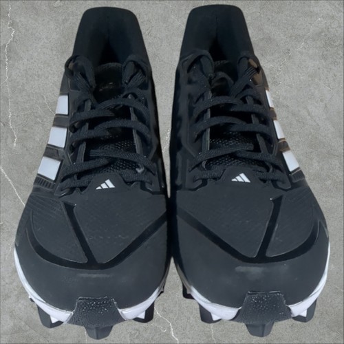 Adidas Icon 8 MD Men's 13 Black White Baseball Cleats IG9589 - Foto 3 di 6