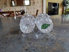 Shannon Crystal Acorn Salt & Pepper Shakers Measures 3 1/2" Tall — photo 3