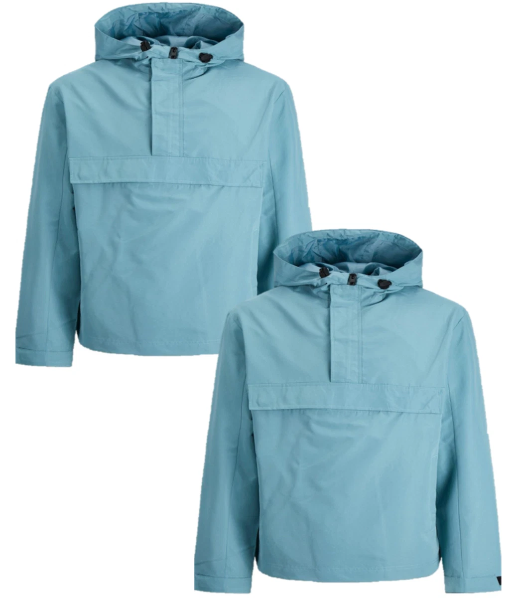 Jack Jones Jacket Mens Anorak Rain Jacket Pullover Drawcord Jacket Casual