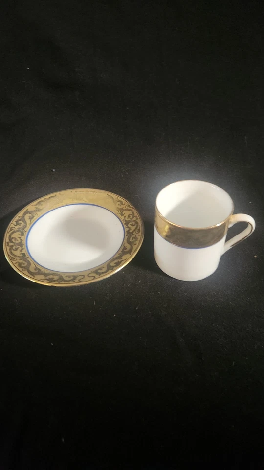 Candelabro Taza y Platillo Dorado y Blanco sin vela incluida Foto 4 de 4